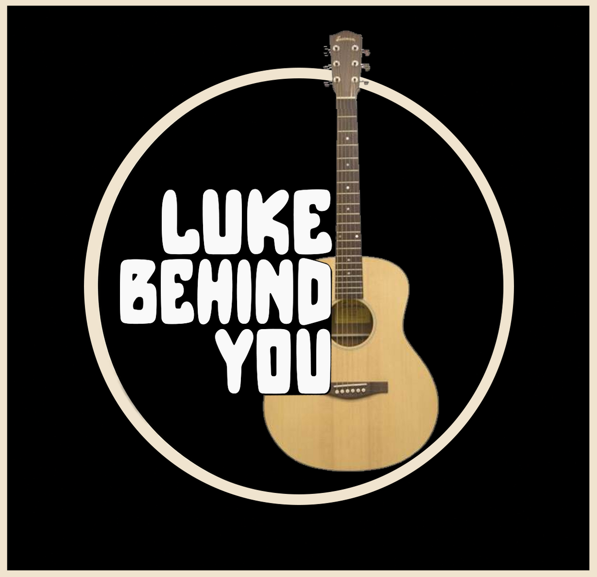 Luke Behind You logo with guitar. Credit: Cal King